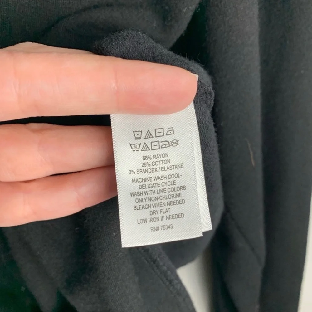 Tahari Black Button Front Knit Collared Plus Size Blazer Cardigan Jacket 2X Plus - Picture 4 of 5